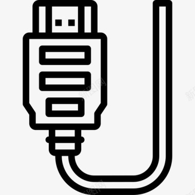 Hdmi2线性电缆连接器图标图标