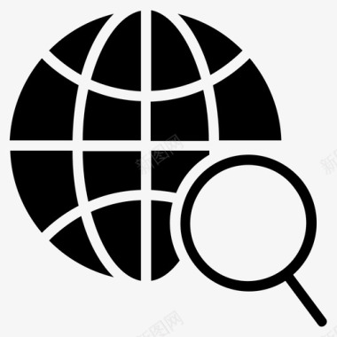 全球搜索互联网搜索在线营销图标图标