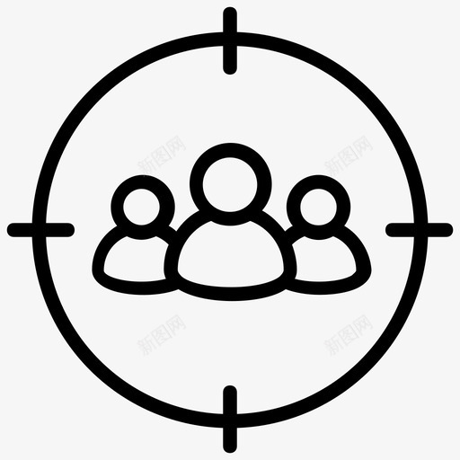 目标市场焦点群体目标受众图标svg_新图网 https://ixintu.com 焦点群体 用户目标 目标受众 目标市场 目标群体 营销策略线图标