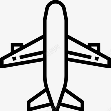 飞机运输和交付11直线图标图标