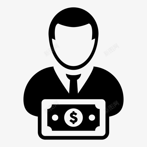 美元头像货币图标svg_新图网 https://ixintu.com 03货币图标矢量人与货币符号 利润 头像 美元 货币 销售