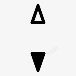 三角形方向箭头向下箭头选项图标高清图片