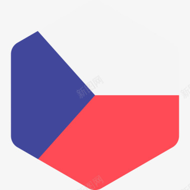 捷克共和国国际国旗2六边形图标图标