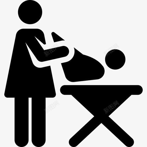 母性婴儿护理象形图填充图标svg_新图网 https://ixintu.com 填充 婴儿护理象形图 母性