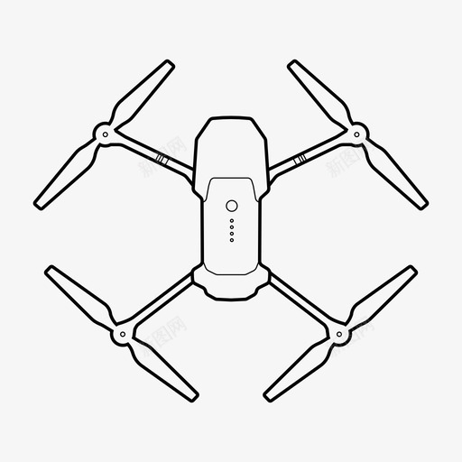 无人机设备装备图标svg_新图网 https://ixintu.com 技术 摄影 无人机 装备 设备