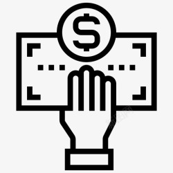 大额度资金投资流动性现金经济图标高清图片
