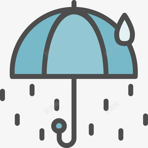 雨天气预报3线颜色图标svg_新图网 https://ixintu.com 天气预报3 线颜色 雨
