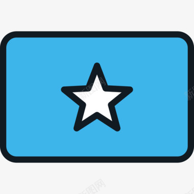 索马里国旗收藏4圆形矩形图标图标