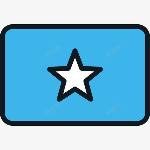 索马里国旗收藏4圆形矩形图标svg_新图网 https://ixintu.com 国旗收藏4 圆形矩形 索马里