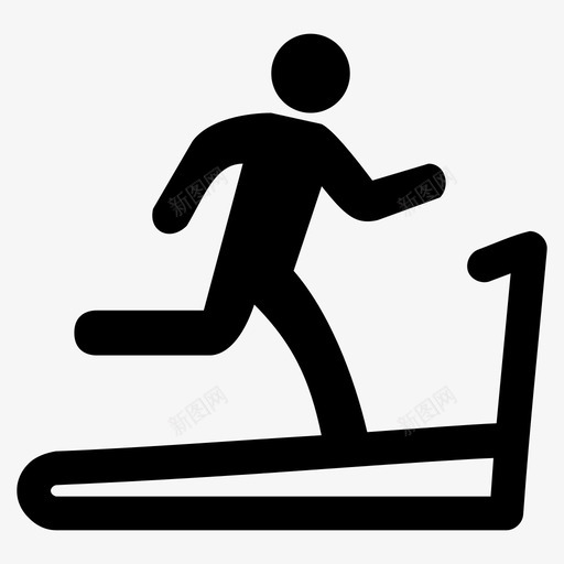 跑步机运动健身图标svg_新图网 https://ixintu.com 健身 跑步机 运动