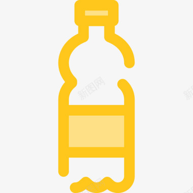 苏打水食品和餐厅7黄色图标图标