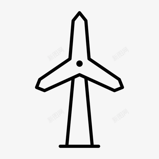 风车荷兰能源图标svg_新图网 https://ixintu.com 力量 能源 能量薄 荷兰 风车