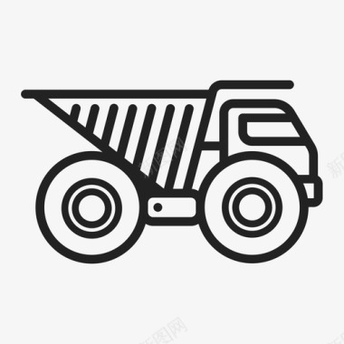 自卸汽车工程机械矿用卡车图标图标