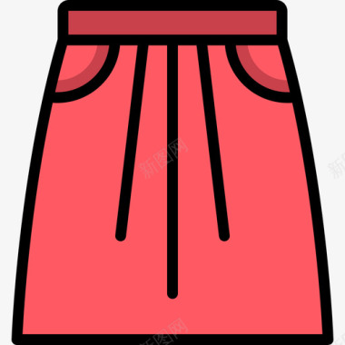 裙子衣服23线性颜色图标图标