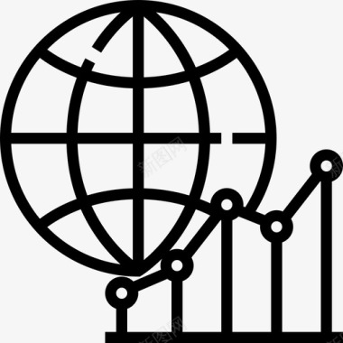 全球商业战略3线性图标图标