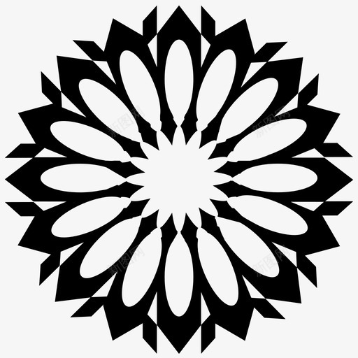 抽象花艺术伊斯兰图标svg_新图网 https://ixintu.com 伊斯兰 抽象创作 抽象花 曼陀罗 艺术