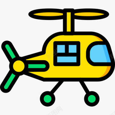 直升机婴儿14黄色图标图标
