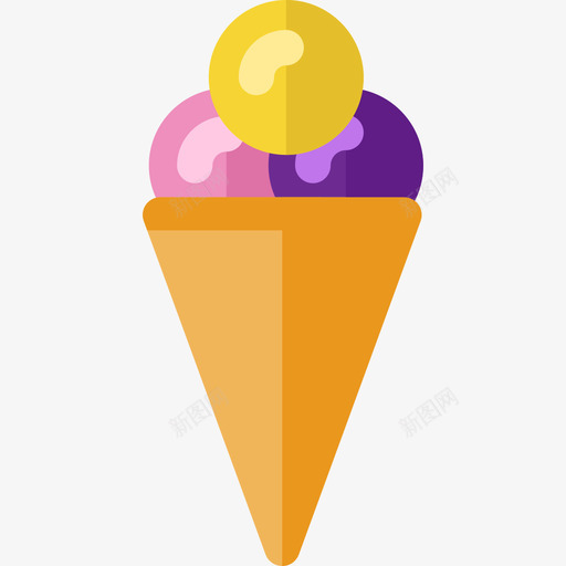 冰淇淋派对元素4无糖图标svg_新图网 https://ixintu.com 冰淇淋 无糖 派对元素4