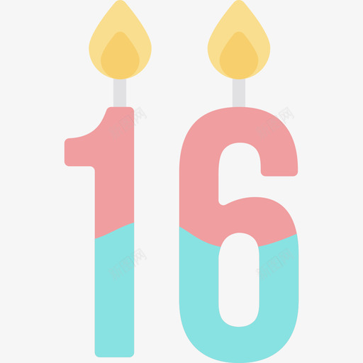 蜡烛生日平的图标svg_新图网 https://ixintu.com 平的 生日 蜡烛