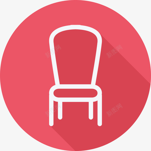 椅子家用电器和家具2圆形扁平图标svg_新图网 https://ixintu.com 圆形扁平 家用电器和家具2 椅子
