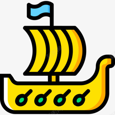 海盗船中世纪4黄色图标图标