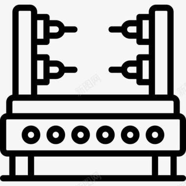 工业机器人工业6线性图标图标