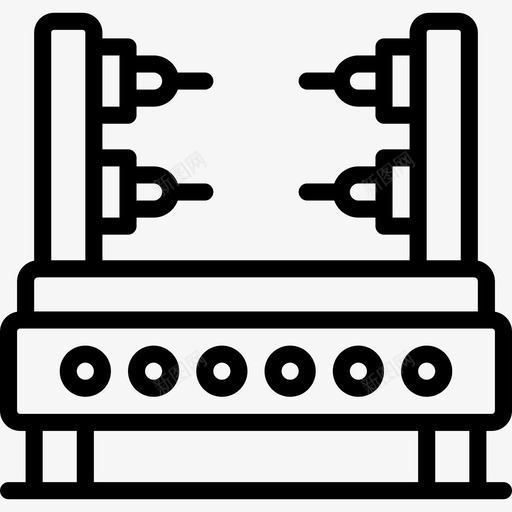 工业机器人工业6线性图标svg_新图网 https://ixintu.com 工业6 工业机器人 线性