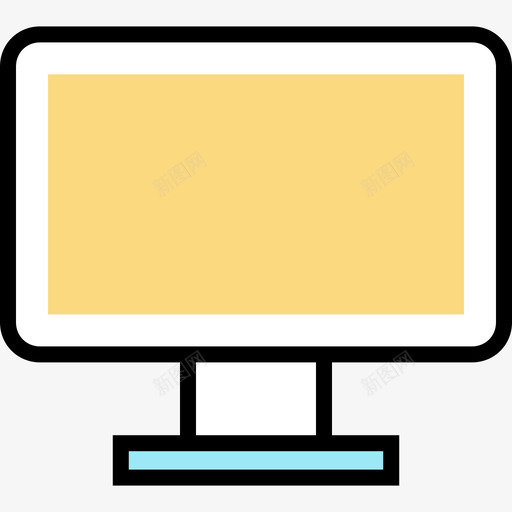 电脑在线学习2边框颜色图标svg_新图网 https://ixintu.com 在线学习2 电脑 电脑线框 边框颜色