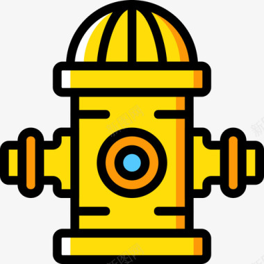 消防栓安全8黄色图标图标