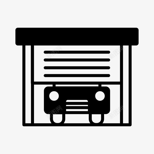车库汽车运输图标svg_新图网 https://ixintu.com 汽车 车库 车辆 运输