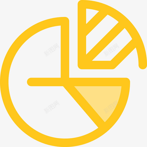 饼图员工组织3黄色图标svg_新图网 https://ixintu.com 员工组织3 饼图 黄色
