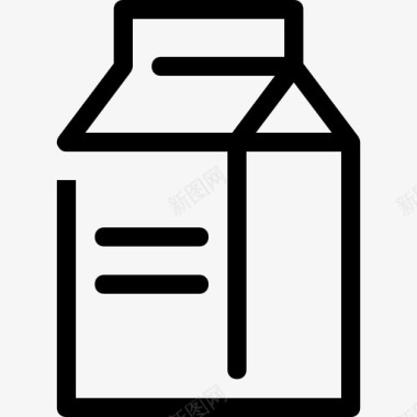 牛奶食品18线性图标图标