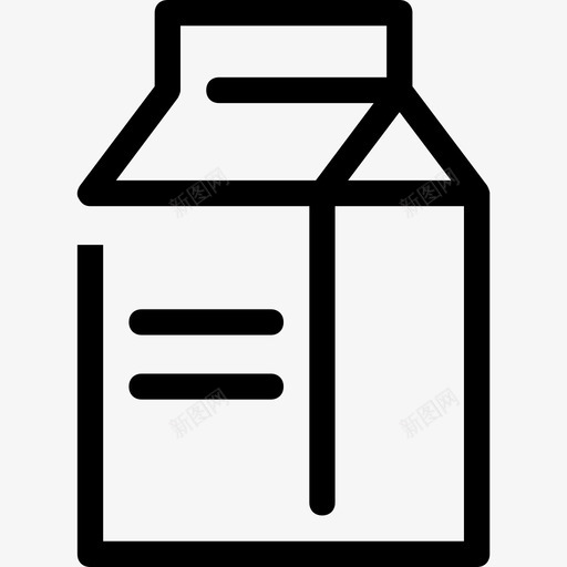 牛奶食品18线性图标svg_新图网 https://ixintu.com 牛奶 线性 食品18