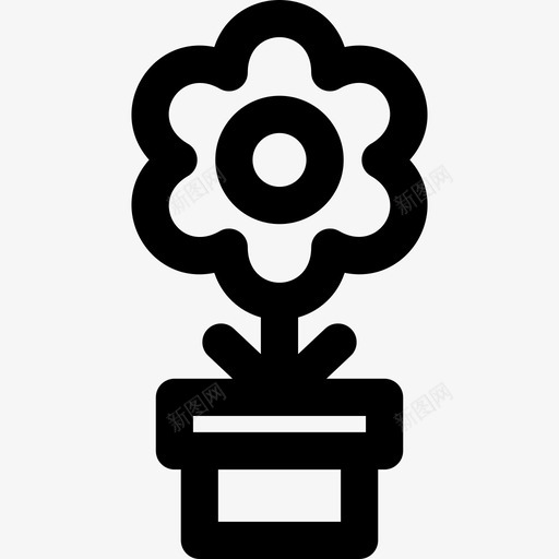 花卉商务和办公9直线型图标svg_新图网 https://ixintu.com 商务和办公9 直线型 花卉