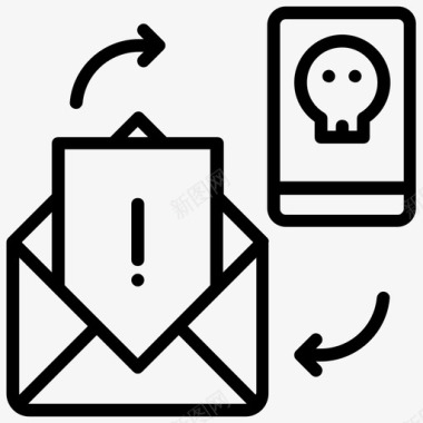 垃圾邮件恶意邮件病毒邮件图标图标