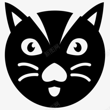 愤怒的猫卡通动物卡通猫图标图标