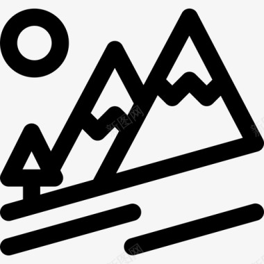 希尔冬季运动4直线型图标图标