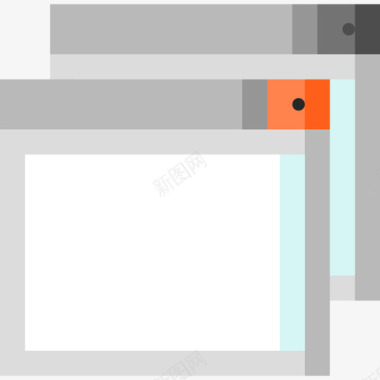 浏览器交互4平面图标图标