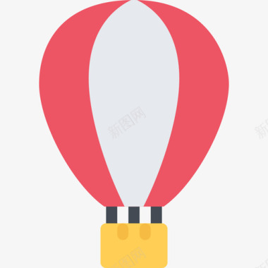 热气球运输26扁平图标图标