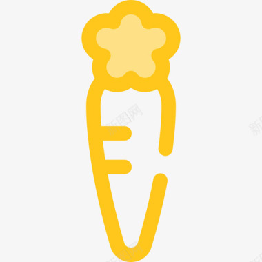 胡萝卜食品和餐厅7黄色图标图标