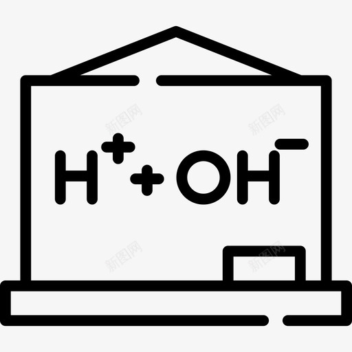 黑板化学5线性图标svg_新图网 https://ixintu.com 化学5 线性 黑板