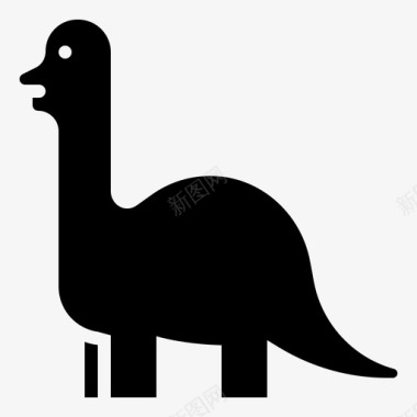 恐龙动物腕龙图标图标