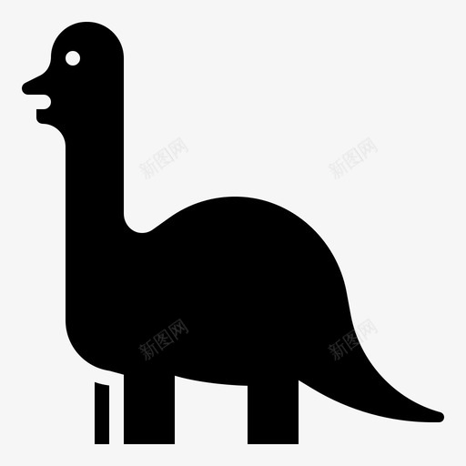 恐龙动物腕龙图标svg_新图网 https://ixintu.com 动物 史前元素铭文 恐龙 腕龙