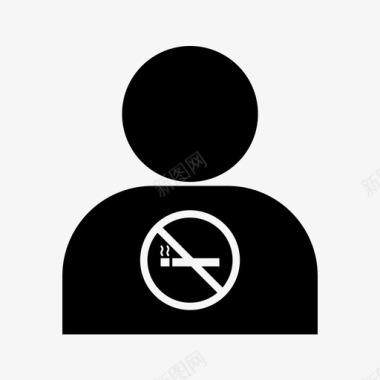 人香烟禁止吸烟图标图标