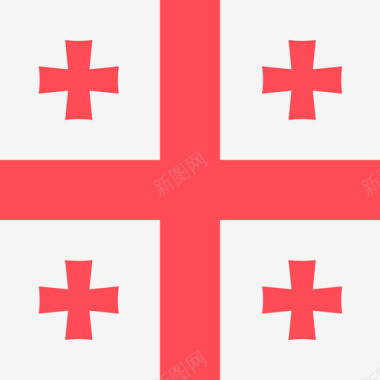 乔治亚州国际旗帜4广场图标图标