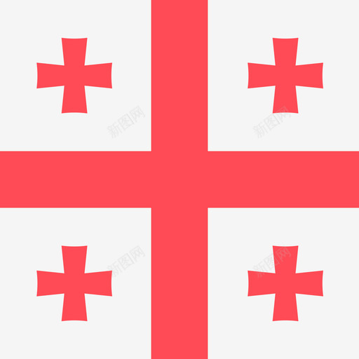 乔治亚州国际旗帜4广场图标svg_新图网 https://ixintu.com 乔治亚州 国际旗帜4 广场