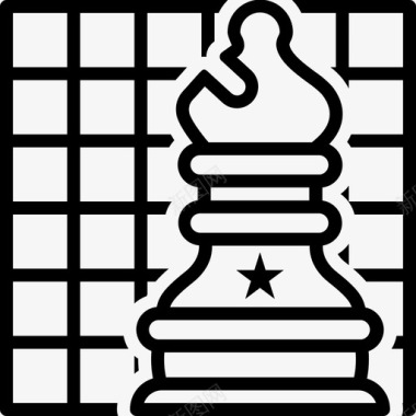 国际象棋棋盘游戏图标图标