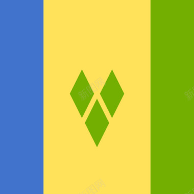圣文森特和格林纳丁斯国际旗帜4广场图标图标