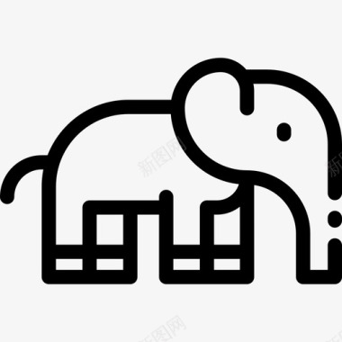 大象动物31直系图标图标