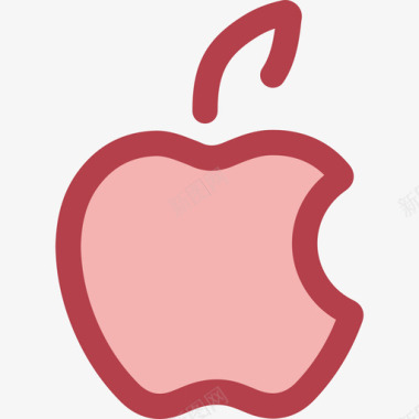 苹果logo5红色图标图标